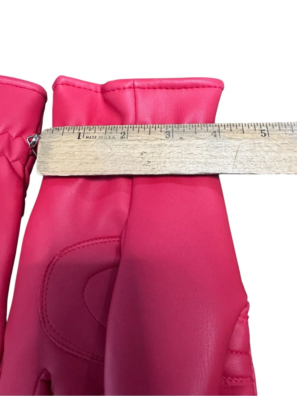 Vintage‎ Retro red Ski Gloves / Winter Gloves with Striped Cuffs